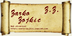 Žarko Zojkić vizit kartica